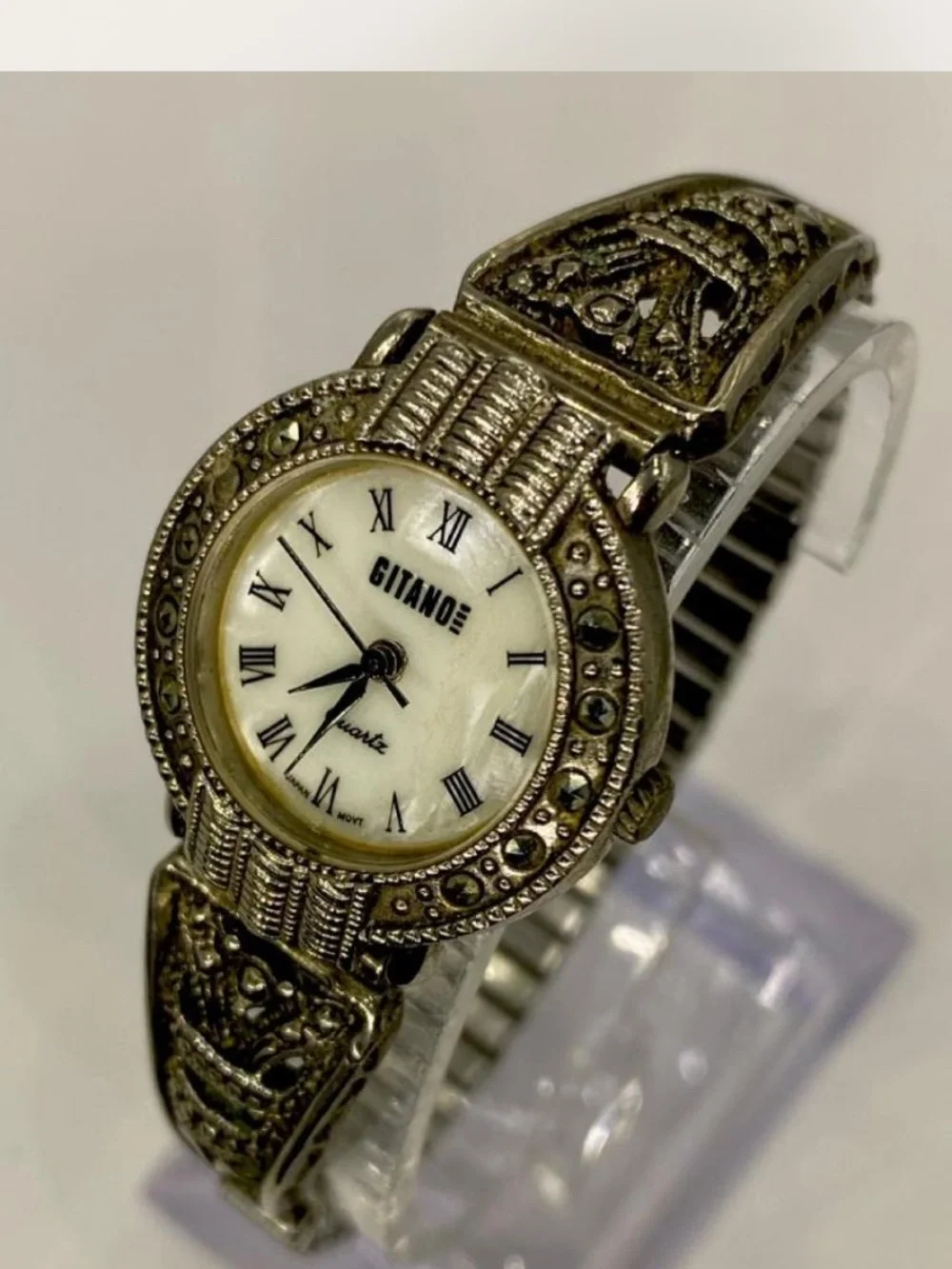 Gitano ^^^ Women's ***  Vintage “ Filigree  Quartz Watch - Iced silverwear ^^^